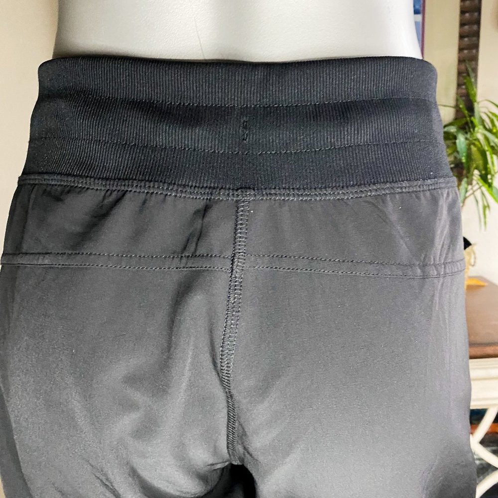 Women's High Waisted Contemporary Black Travel Pants - Picture 2 of 3